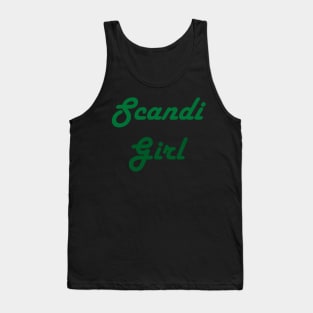 Scandi Girl Green Two Tone Tank Top